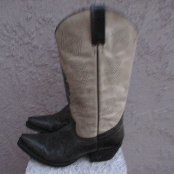 EIGHT SECOND ANGEL ~ COWGIRL WESTERN BOOTS ~ 6 ~ EMBROIDERY ~ LOGO ~ DISTRESSED - Picture 4 of 12